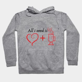 Red heart and glass of cocoa Hoodie